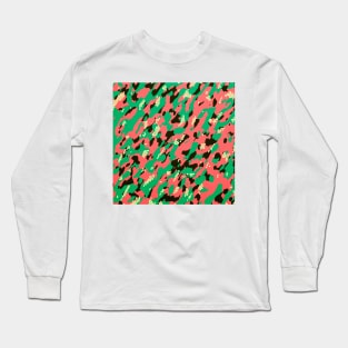 Camouflage - Salmon and light green Long Sleeve T-Shirt